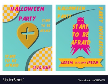 Set of halloween concepts pumpkin and spider web vector image