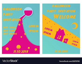 Set of halloween concepts pumpkin and spider web vector image