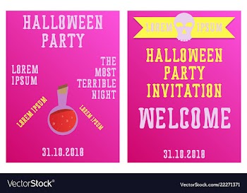 Set of halloween concepts pumpkin and spider web vector image