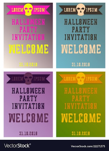 Set of halloween concepts pumpkin and spider web vector image