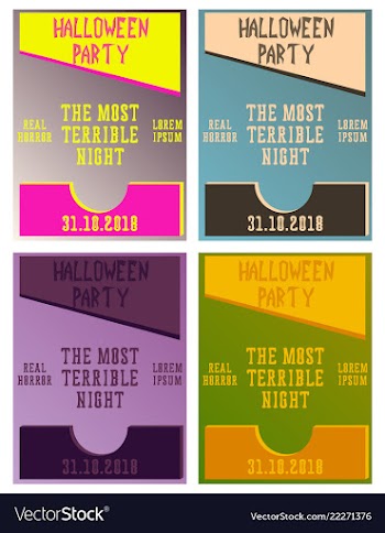 Set of halloween concepts pumpkin and spider web vector image