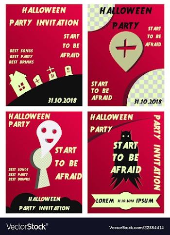 Set of halloween concepts pumpkin and spider web vector image