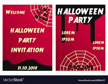 Set of halloween concepts pumpkin and spider web vector image