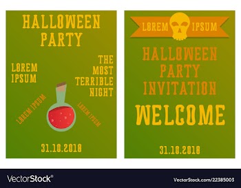 Set of halloween concepts pumpkin and spider web vector image