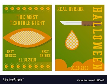 Set of halloween concepts pumpkin and spider web vector image
