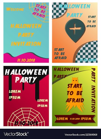 Set of halloween concepts pumpkin and spider web vector image