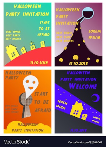 Set of halloween concepts pumpkin and spider web vector image