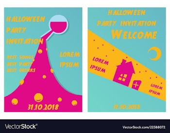 Set of halloween concepts pumpkin and spider web vector image