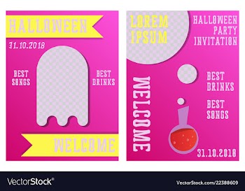 Set of halloween concepts pumpkin and spider web vector image