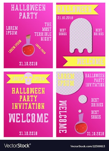 Set of halloween concepts pumpkin and spider web vector image