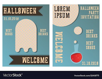 Set of halloween concepts pumpkin and spider web vector image