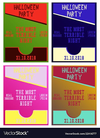 Set of halloween concepts pumpkin and spider web vector image