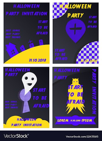 Set of halloween concepts pumpkin and spider web vector image
