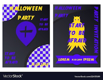 Set of halloween concepts pumpkin and spider web vector image