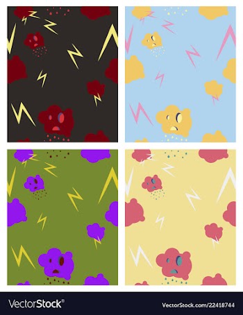 Set of halloween festive pattern endless vector image