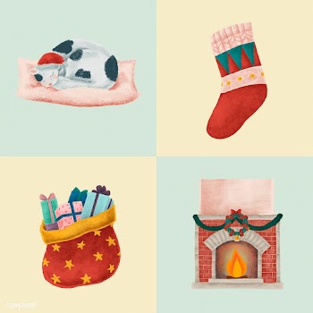 Set of hand drawn Christmas illustrations | Free stock vector - 488715