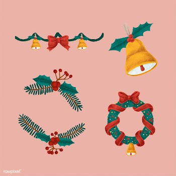 Set of hand drawn Christmas illustrations | Free stock vector - 488753