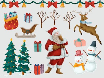 Set of hand drawn Christmas illustrations | Free stock vector - 488785