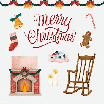 Set of hand drawn Christmas illustrations | Free stock vector - 488824