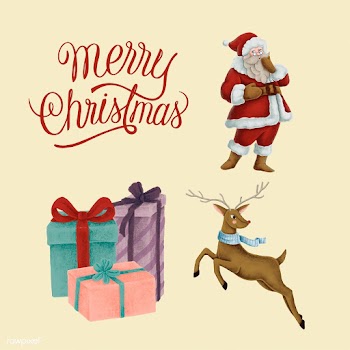 Set of hand drawn Christmas illustrations | Free stock vector - 488834