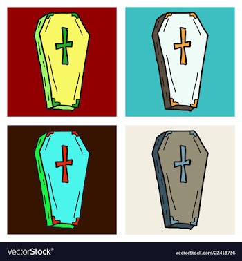 Set of hand drawn halloween icon with a textured vector image
