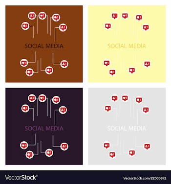 Set of hand like dislike sign icon thumbs up vector image