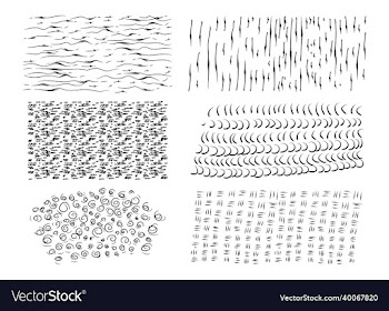 set of handmade lines hand drawn doodle lines