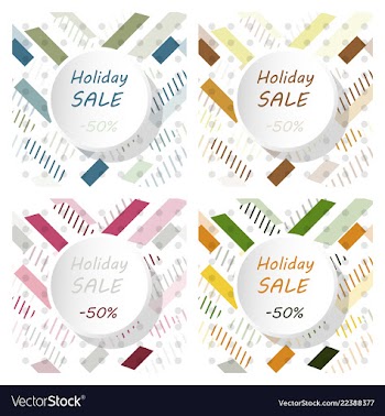 Set of holiday sale calligraphy calligraphic vector image