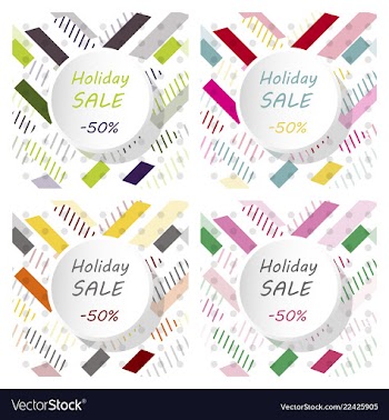 Set of holiday sale calligraphy calligraphic vector image