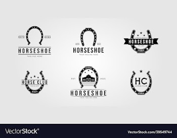set of horseshoe and collection of stable horse