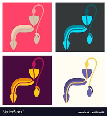 Set of human organ icon in flat style male vector image