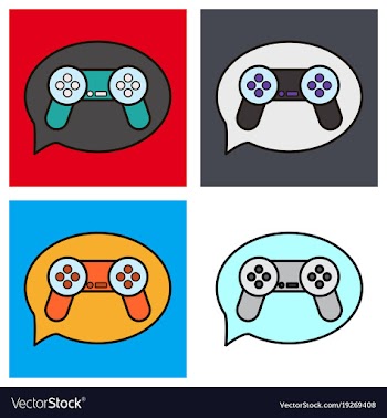 Set of icon of social media e-mail game joystick vector image