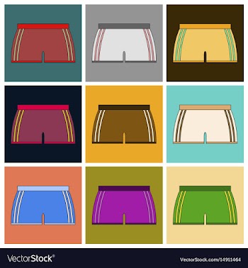 Set of icons in flat design athletic shorts vector image
