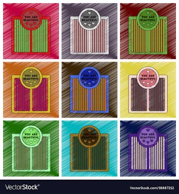 Set of icons in flat design electronic floor vector image