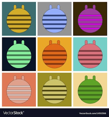 Set of icons in flat design fitball vector image