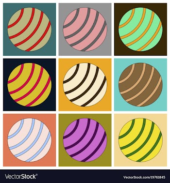 Set of icons in flat design fitball vector image