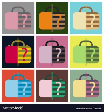 Set of icons in flat design for airport baggage vector image