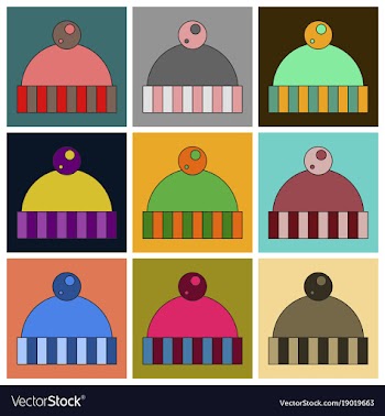 Set of icons in flat design hat vector image