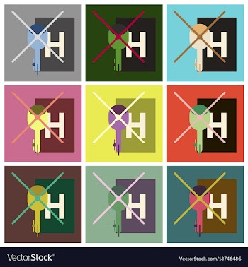 Set of icons in flat design helicopter landing vector image