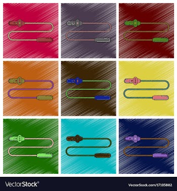 Set of icons in flat design jump rope vector image