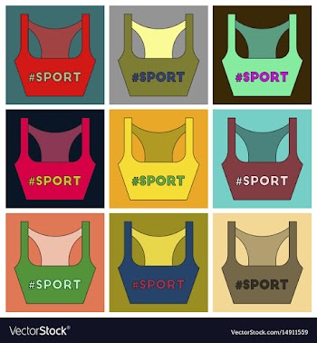 Set of icons in flat design sports top vector image