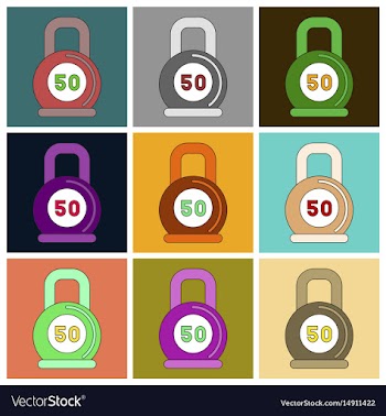 Set of icons in flat design weight vector image