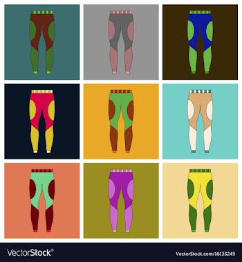 Set of icons in flat design winter trousers vector image