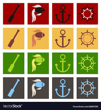 Set of icons sea vector image
