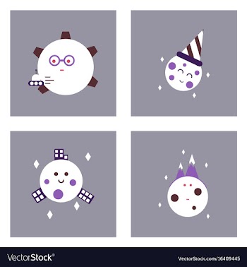 Set of icons space equipments on color background vector image