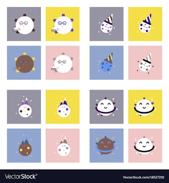 Set of icons space equipments on color background vector image