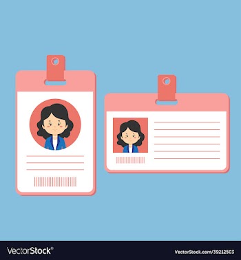 set of identification employee card