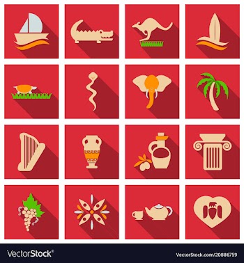 Set of images on the theme of ancient greece they vector image