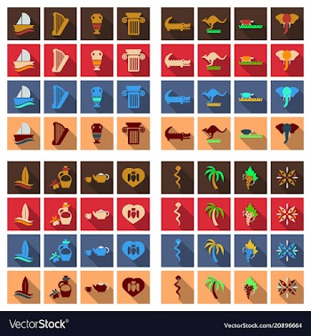 Set of images on the theme of ancient greece they vector image