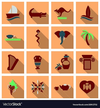 Set of images on the theme of ancient greece they vector image